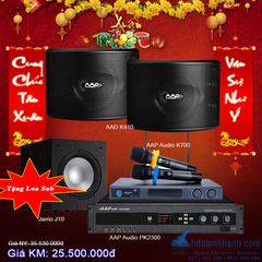 Bộ Karaoke Amply AAP PK2300+Loa AAD K410