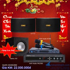 Bộ Karaoke Amply AAP PK2300+Loa CAVS LF712