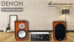 Bộ Hi-fi Mini Denon PMA60+Loa Monitor Audio Silver 100